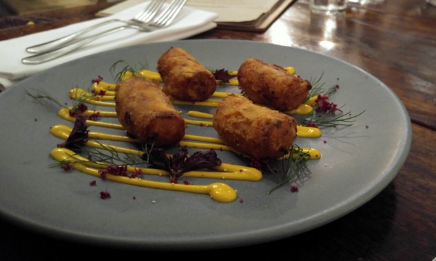Entree special, fish croquettes